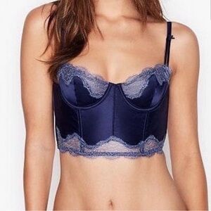 NWT Victoria's‎ Secret Bustier Balconette Bra Lace Detail Size 34DD
